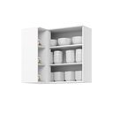 Ver imagem 5 de Armário Aéreo Canto Reto 94cm HP 100% MDF com 1 Porta e Nicho Americana Branco