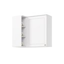 Ver imagem 3 de Armário Aéreo Canto Reto 94cm HP 100% MDF com 1 Porta e Nicho Americana Branco