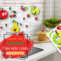 Adesivo Decoração Fruta Feliz Estimule Criança a Comer Bem - 3