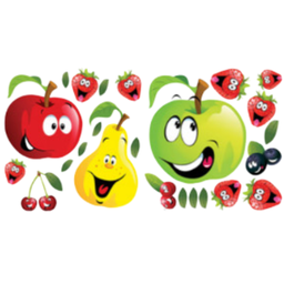 Adesivo Decoração Fruta Feliz Estimule Criança a Comer Bem - 5