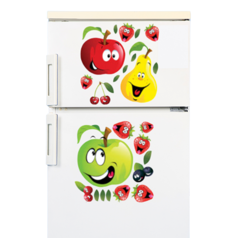 Adesivo Decoração Fruta Feliz Estimule Criança a Comer Bem