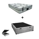 Ver imagem 3 de Cama Box Baú Casal Conforto Suede Cinza + Colchão Casal Conforto Espuma D23 Com EPS 24x138x188