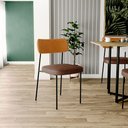 Ver imagem 2 de Cadeira para Cozinha Sala de Jantar Melina L02 Couríssimo Marrom Couríssimo Whisky - Lyam Decor