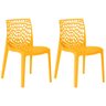 Kit 2 Cadeiras de Jantar Gruvyer Design em Polipropileno - Amarelo - 1
