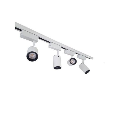 Trilho Eletrificado 4m + 5 Spot Led 7w 4000k Bivolt Branco