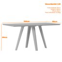 Ver imagem 2 de Mesa Mariah 160x90cm - Ypê/off White Newceval