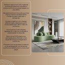 Ver imagem 6 de Sofá 2 Lugares Orgânico Curvo Feijão Palazzo Boucle Almofadas Sofá na Caixa Sala Recepção Clinicas N