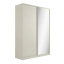 Ver imagem 2 de Guarda Roupa Solteiro com Espelho e 2 Portas 174cm 100% Mdf Cor:luna
