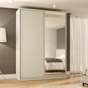 Ver imagem 1 de Guarda Roupa Solteiro com Espelho e 2 Portas 174cm 100% Mdf Cor:luna