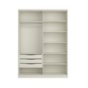 Ver imagem 4 de Guarda Roupa Solteiro com Espelho e 2 Portas 174cm 100% Mdf Cor:luna
