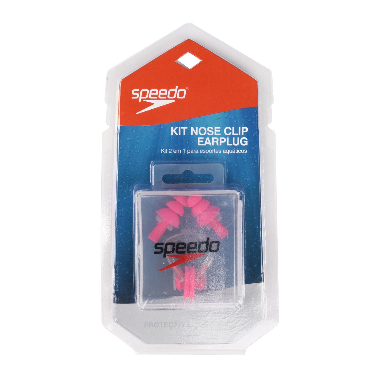 Nose Clip e Earplug Speedo Kit 2 em 1 - Rosa - 1
