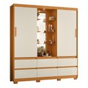 Ver imagem 7 de Guarda-Roupa 2 Portas e 6 Gavetas Atena Marrom/Cinamomo/Off White