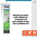 Ver imagem 2 de Kit com 3 Tubos de Silicone Incolor 256g Vedação Perfeita para Pia Louça Box Banheiro - Tekbond