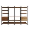Closet Industrial Casal Completo Loft Amêndoa 4 Módulos Cabideiro com Gavetas Ferro Preto - 3