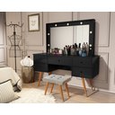 Ver imagem 2 de Penteadeira Camarim com Leds e Espelho Anaisa:preta