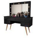Ver imagem 1 de Penteadeira Camarim com Leds e Espelho Anaisa:preta