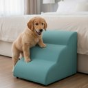 Ver imagem 2 de Escada Pet 46cm Estofada para Cachorro Nuvem R01 Veludo Turquesa- Annie Decor
