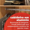Ver imagem 6 de Guarda-Roupa Casal com Espelho 100% MDF 6 Portas 4 Gavetas 217x201cm Ópera Cinamon Touch/Off White