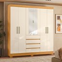 Ver imagem 1 de Guarda-Roupa Casal 6 Portas 217cm x 201cm Ópera Marrom/Cinamon/Off-White
