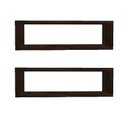 Ver imagem 3 de Kit 2 Nicho Retangular de Parede Suspenso Marrom 60x20x10p Mdf Decorativo