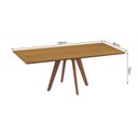 Ver imagem 4 de Mesa de Jantar Maisa Tampo Laminado Cinamomo e Pés em Madeira Maciça Natural 1,80m