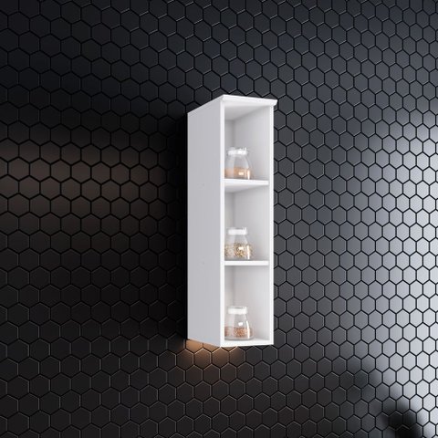 Aéreo Nicho 20cm HP 100% MDF 2 Prateleiras Americana Branco