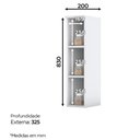 Ver imagem 4 de Aéreo Nicho 20cm HP 100% MDF 2 Prateleiras Americana Branco