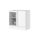 Ver imagem 4 de Balcão Canto Reto 84cm 100% MDF 01 Porta Flex Branco HP Americana