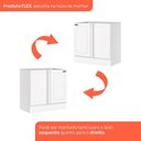 Ver imagem 6 de Balcão Canto Reto 84cm 100% MDF 01 Porta Flex Branco HP Americana