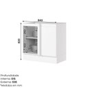 Ver imagem 5 de Balcão Canto Reto 84cm 100% MDF 01 Porta Flex Branco HP Americana