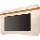 Ver imagem 1 de Painel para TV 80 pol Orgânico 200cm Ermione B01 Off White Cinamomo - Lyam Decor