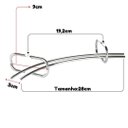 Ver imagem 2 de Porta Taças Curvo 28cm - Aço Inox Gtb Aramados