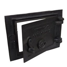 Porta Ferro Fundido Fornalha Cinzeiro Fogão a Lenha Suspiro Frontal 28x35cm - 1