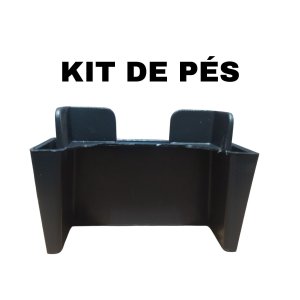 Kit 100 Pés para Guarda Roupa Cômodas e Móveis em Geral Ivy:preto