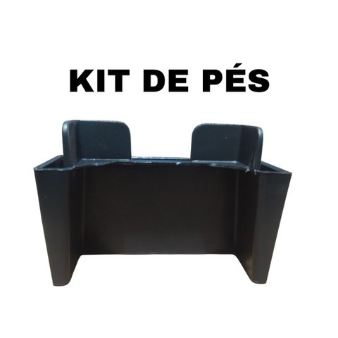 Kit 100 Pés para Guarda Roupa Cômodas e Móveis em Geral Ivy:preto