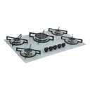 Ver imagem 2 de Fogão Cooktop Premium Tripla Chama 5 Bocas Marmorizado Branco Chamalar