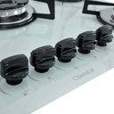 Ver imagem 3 de Fogão Cooktop Premium Tripla Chama 5 Bocas Marmorizado Branco Chamalar