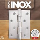 Ver imagem 3 de Dobradiça para Porta Casanova Embutir com Rolamento Inox 4 x 3 2.5mm 90kg 3 Unidades