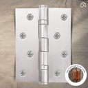 Ver imagem 5 de Dobradiça para Porta Casanova Embutir com Rolamento Inox 4 x 3 2.5mm 90kg 3 Unidades