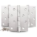 Ver imagem 1 de Dobradiça para Porta Casanova Embutir com Rolamento Inox 4 x 3 2.5mm 90kg 3 Unidades