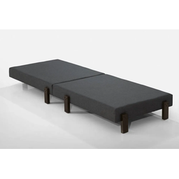 Cama Portátil Dobrável Solteiro 188x88 Pés de Madeira - LV:CINZA - 3