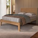 Ver imagem 2 de Cama Casal 140cm Madeira Maciça Lazio Freijó F07 - Mpozenato