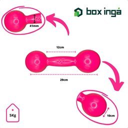 Halter Emborrachado 5 Kg - Rosa - 3