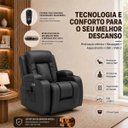 Ver imagem 5 de Poltrona do Papai Elétrica Reclinável Austin com Massagem Aquecimento Entrada USB/USB-C PU Preto G94