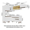 Ver imagem 4 de Armário de Cozinha Completa de Canto 392cm Branco Reims Madesa 03