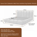 Ver imagem 3 de Cama Japonesa com Cabeceira King Nuvem Linho Cinza - Sallar Home