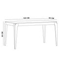 Ver imagem 5 de Mesa de Jantar 6 Lugares Retangular 160cm Tampo MDF com Vidro Claris N01 Ypê Off White - Lyam Decor