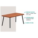 Ver imagem 4 de Conjunto: Mesa Sala Jantar Stellar 1597 Aço C/ Tampo Madeirado 160x90cm e 6 Cadeiras Lux Preto/