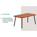 Ver imagem 7 de Conjunto: Mesa Sala Jantar Stellar 1597 Aço C/ Tampo Madeirado 160x90cm e 6 Cadeiras Lux Preto/