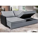 Ver imagem 1 de Sofá sem Caixa Retrátil Baú 1,95m Cama Inbox Grace Tecido Linho e Courino Cinza Claro